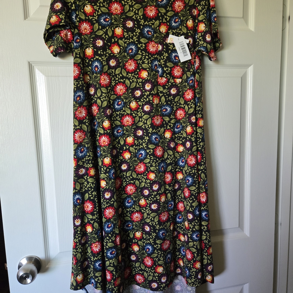 LuLaRoe Floral Casual Dress - Black, Red, Yellow, Blue